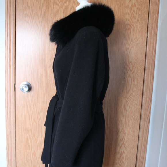 #279 Wool/fox fur coat - Picture 3 of 4